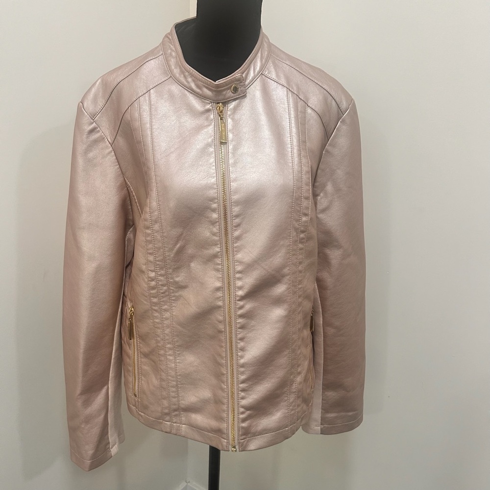 Ellen Tracy vegan leather jacket xl